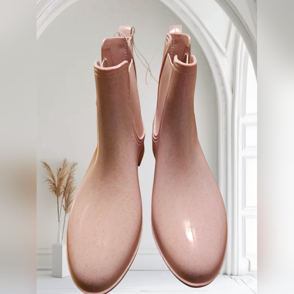 Juicy Couture Pink Women's Ankle Rain Boots - Picture 7 of 7